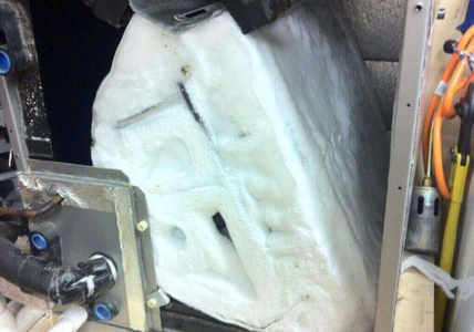 Frozen A-coil inside a home caused by poor airflow