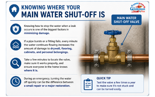 Main water shut-off valve