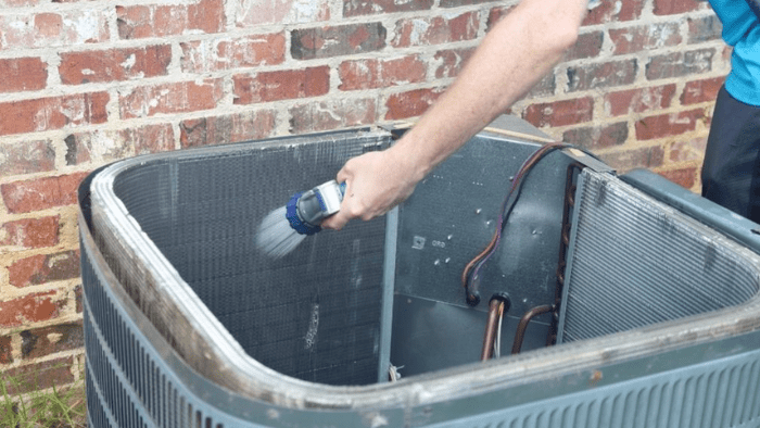 Rinsing Air Conditioning Condenser