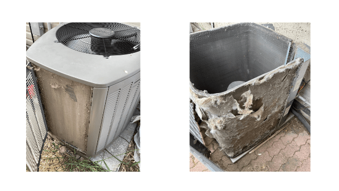 Dirty Air Condenser in an Air Conditioning System