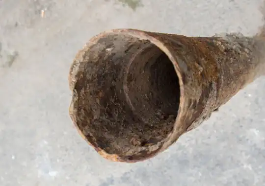 Rusted Cast Iron Sewer Pipe