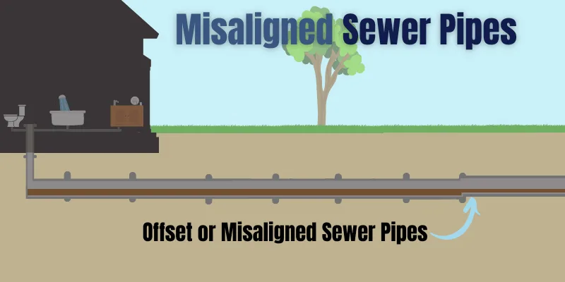 Misaligned Sewer Pipes